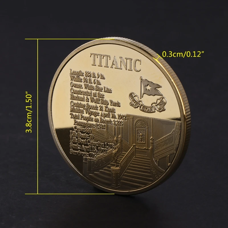 Commemorative Coin Titanic Ship Incident Collection Arts Gifts BTC Bitcoin Alloy