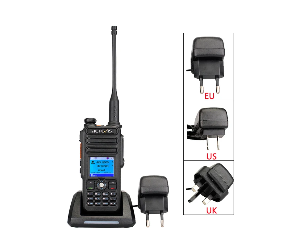 Двухдиапазонная DMR Retevis RT82 gps цифровая рация 5 Вт VHF UHF DMR IP67 Водонепроницаемый любительский радиоприемопередатчик Hf+ кабель