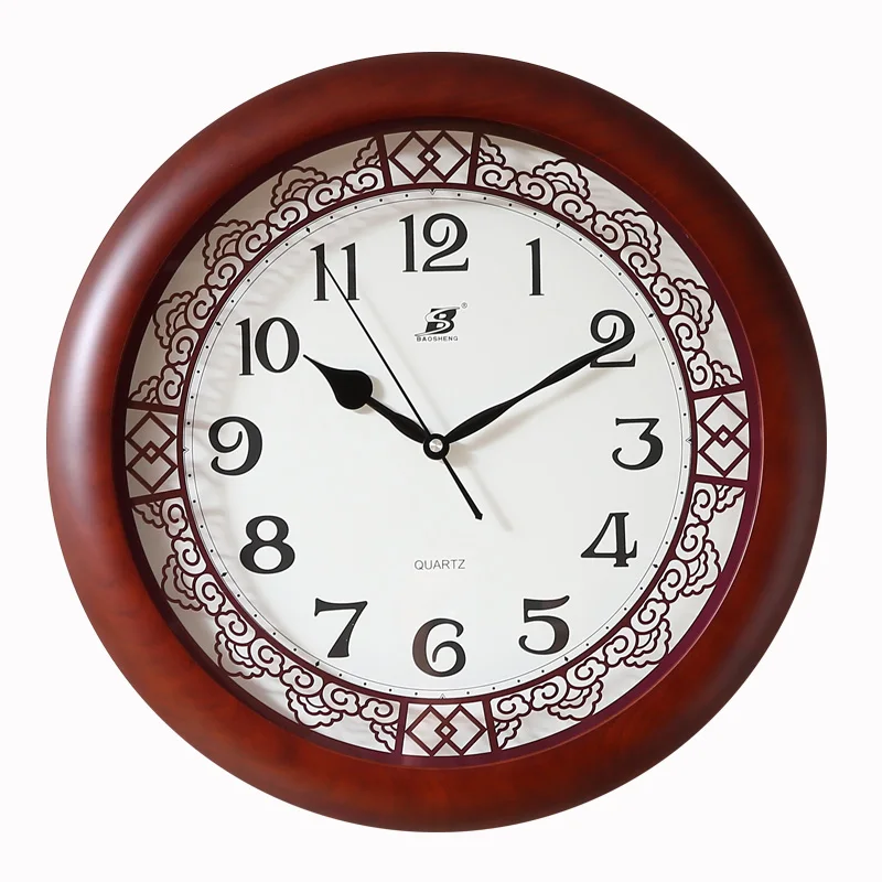

European Style Livingroom Clock Red Big Size Quartz Watches Quiet Mens ABS Material Bedroom Clocks Decorate Gift Watch C049