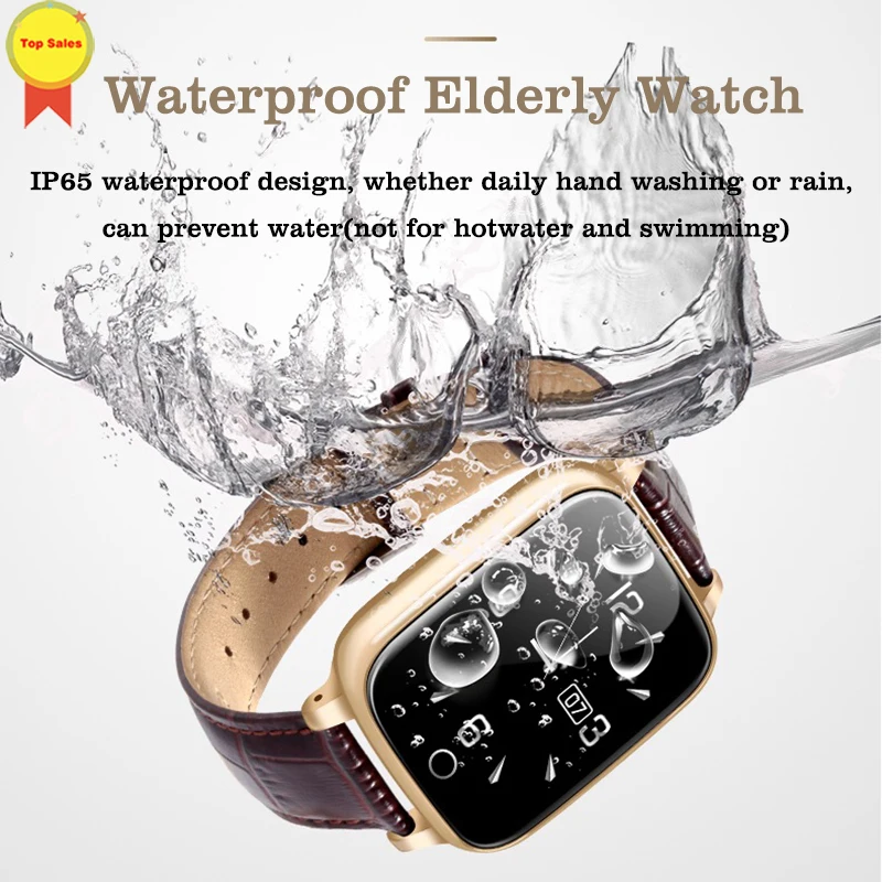 Smart Watch Heart Rate Tracker monitor With fall-down alarm 8 positioning watch e-fence GPS wifi for iOS Android Elderly watch