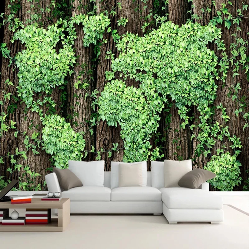 Custom Mural Wallpaper 3D Creative Green Tree Photo Wall Painting