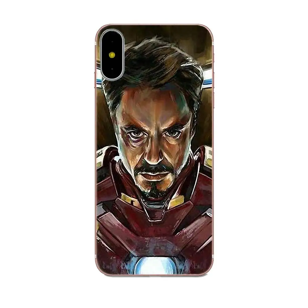 Мягкий резиновый чехол для телефона Xiaomi Redmi Note 2 3 3S 4 4A 4X 5 5A 6 6A Pro Plus Tony Stark Marvel Iron