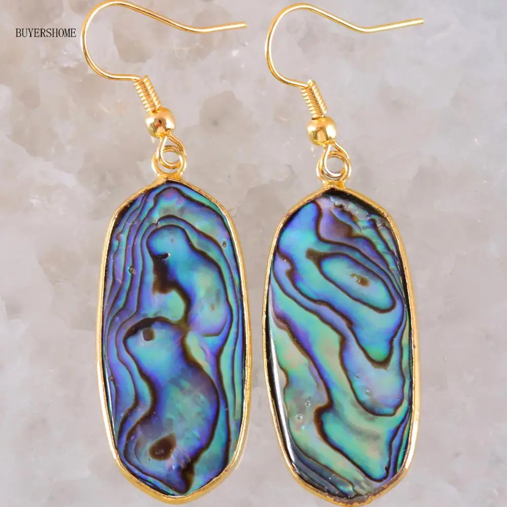 An Abalone shell for jewellery making in blue 40x30mm