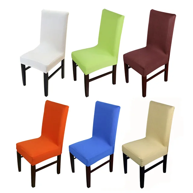 Special Offers 1pcs Solid Color Stretch Home Decor Dining Chair Cover Spandex Decoration covering Office Banquet Hotel chair Covers 43002
