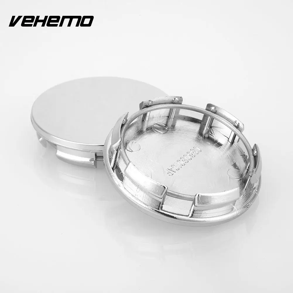 Vehemo 4 шт. автомобильной пылезащитные заглушки центр Кепки для крышки колесных дисков 60/54 мм серебристо-белый Стильный Крышка ступицы колеса замена премиум-класса