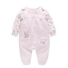 Vlider/детская одежда удобная одежда для маленьких девочек новое хлопковое трико с длинными рукавами, милый боди, комплект из 2 предметов, комбинезон для маленьких девочек