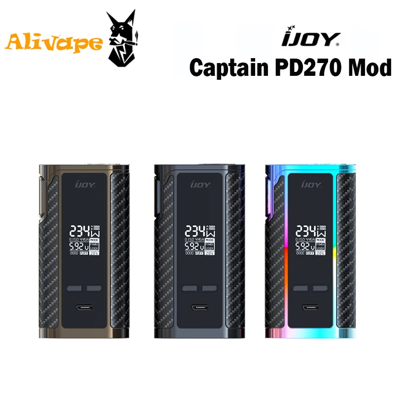 Ijoy капитан PD270 234 Вт OLED экран коробка мод Питание от двух 20700 батарей