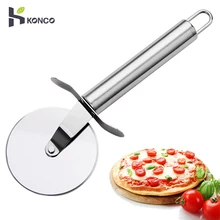 KONCO diviseur de Pizza rond et couteau | Roues à Pizza en acier inoxydable, pâte à pâtes, outils de cuisine, outils de coupe de boulangerie