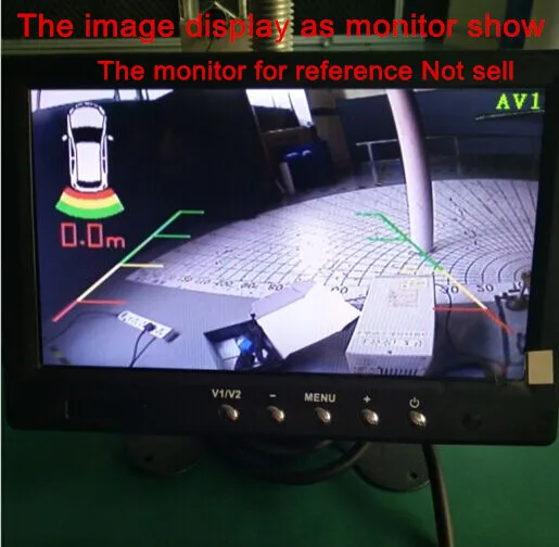 Парковочный датчик, работает для BMW, оригинальное видео изображение, автомобильная обратная видео парковка с 4 радарными датчиками для 12 В, любой автомобильный Стайлинг, детектор