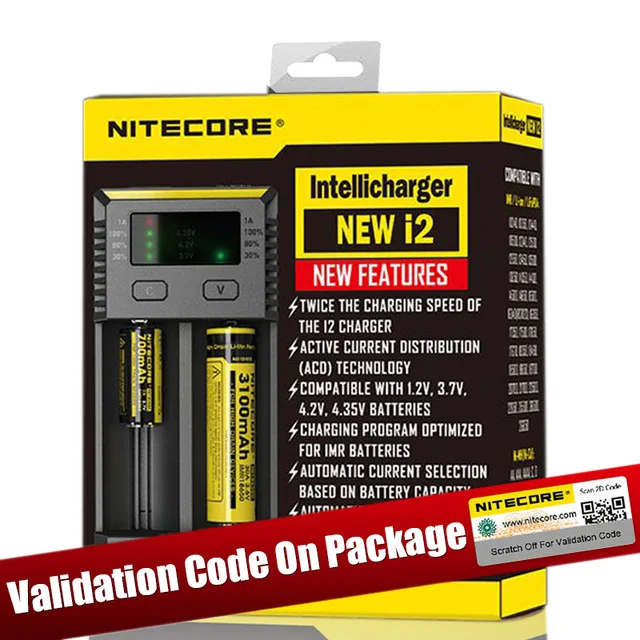 Зарядник Nitecore Digicharger D4 D2 I4 I2 зарядное устройство с ЖК экраном для литий ионной