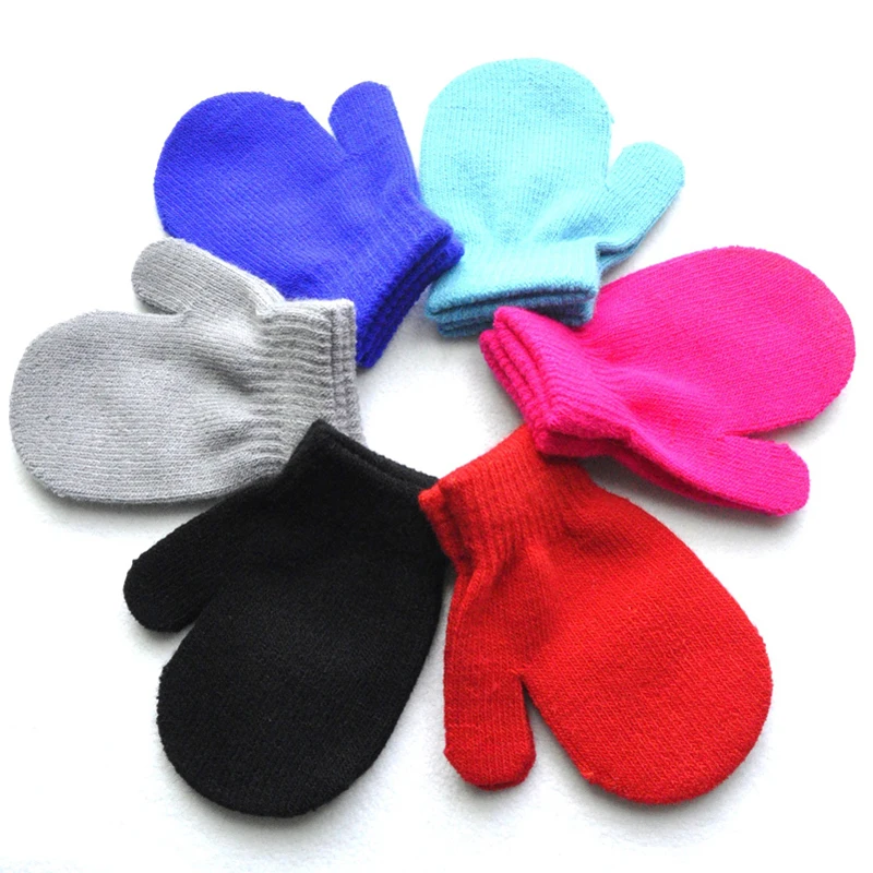 New Winter Baby Boys Girls Gloves Kids Gloves Warm Unisex Kids Knitting