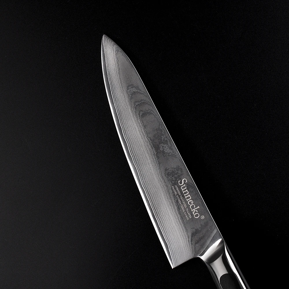 SUNNECKO 6 шт Кухня Набор ножей Slicer утилита Santoku шеф-повар Ножи ножи японский Дамаск VG10 Сталь Sharp G10 ручка