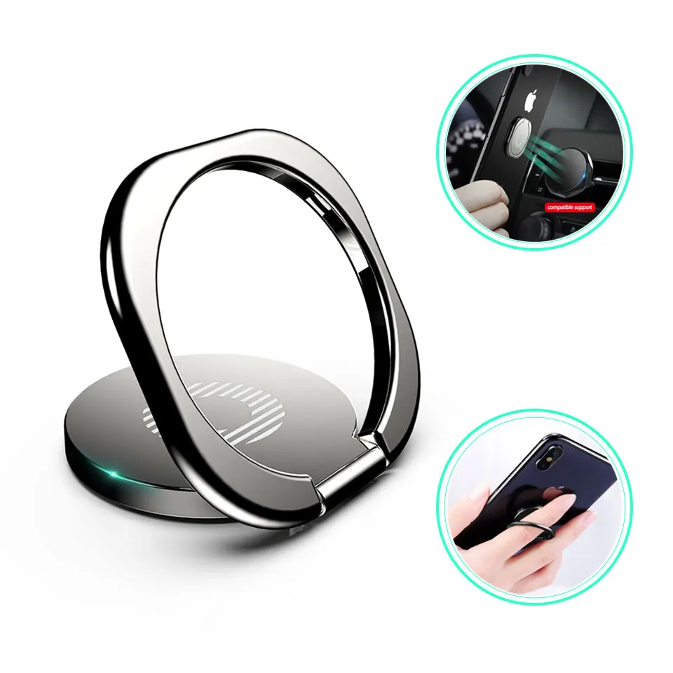 Металлическое кольцо на палец, автомобильный держатель для мобильного смартфона, магнитное кольцо для планшета, поддержка для iPhone XR Xiaomi Mi 9 samsung S10