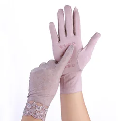 Lady Lace Sunscreen Gloves Spring Summer Women Stretch Thin Breathable Glove Touch Screen Anti Uv Slip Resistant Driving Gloves Lady Lace Sunscreen Gloves Spring Summer Women Stretch Thin Breathable Glove Touch Screen Anti Uv Slip Resistant Driving Gloves