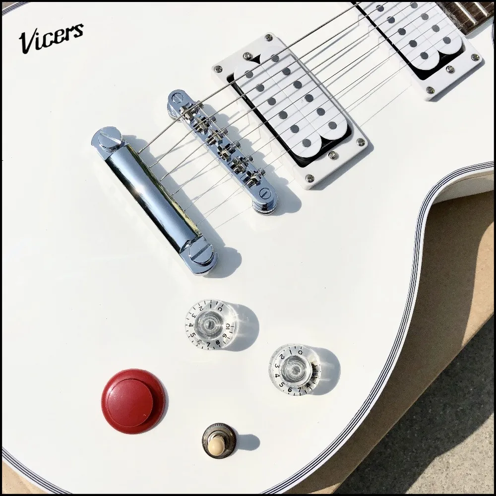 Nueva tienda china interruptor cabeza de cubo estilo Guitarra 24 trastes Guitarra eléctrica alpino blanco Guitarra... venta caliente de alta calidad Nueva tienda china interruptor cabeza de cubo estilo Guitarra 24 trastes Guitarra eléctrica alpino blanco Guitarra... venta caliente de alta calidad