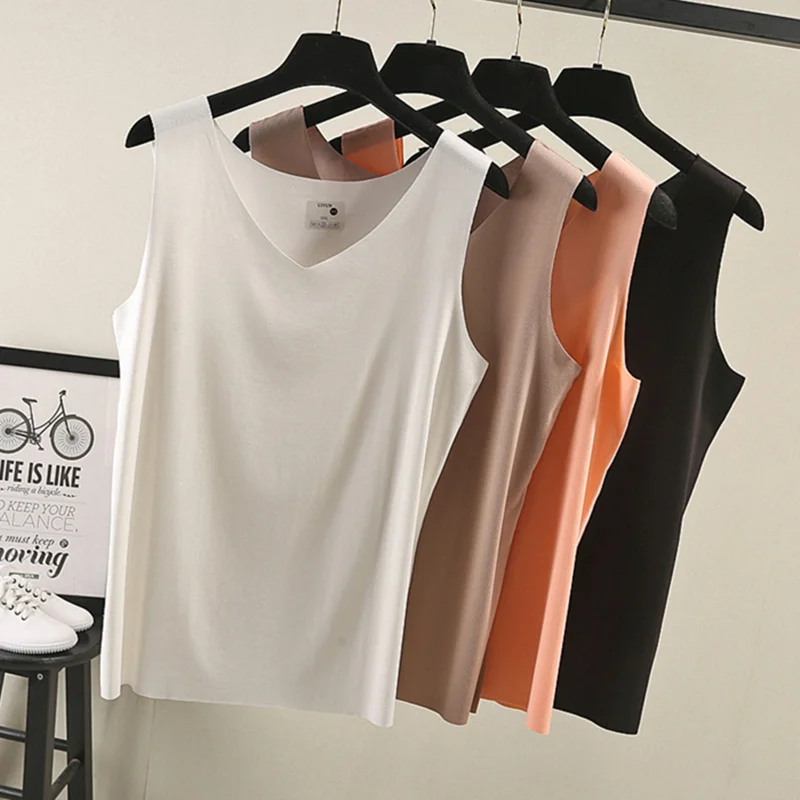 

womens top Lady Cotton tank V-neck top woman tshirt all match Basic vest black gray white color woman tshirt bts