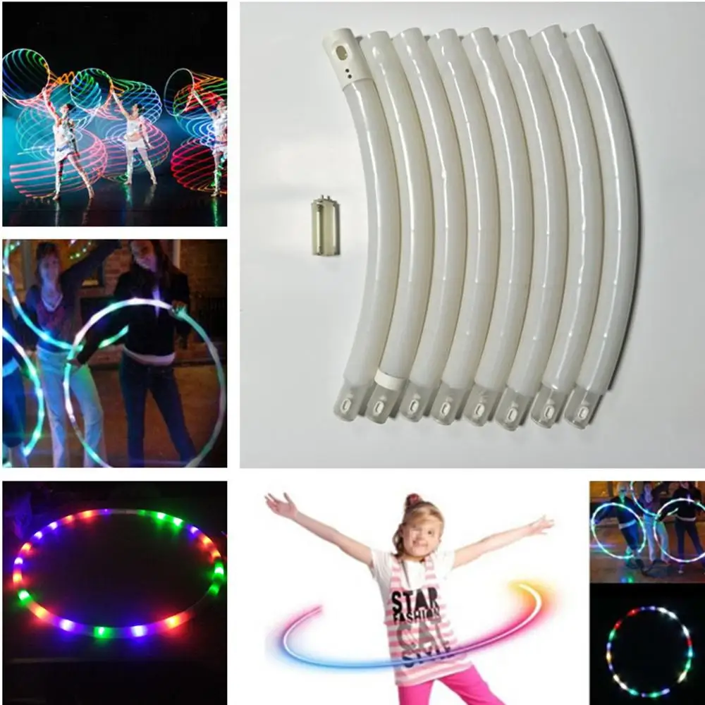 Adeeing светодиодный кольцевой 8 частей съемные свернутые цветные светодиодные лампы Ночник для танцев реквизит для сцены