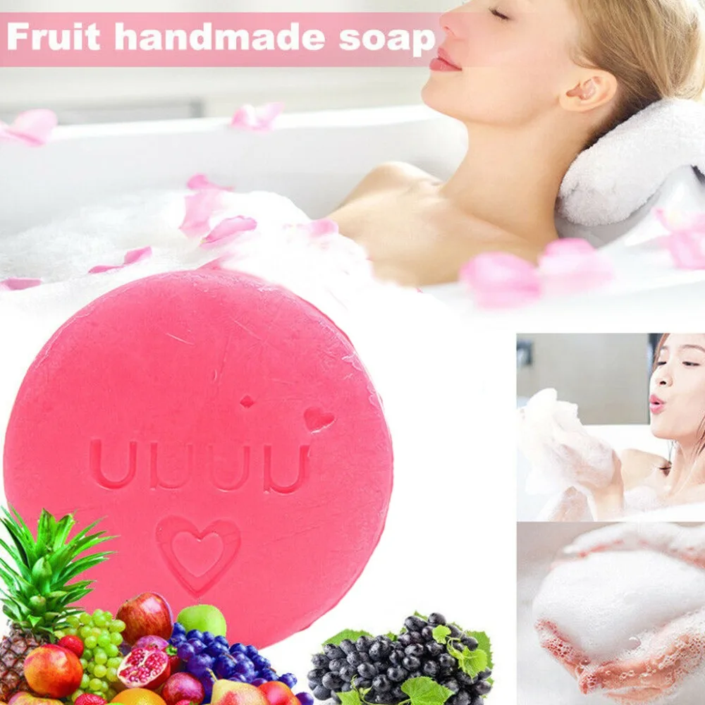 

Instant Miracle Whitening Soap Moisturizing Skin Care Oil Control Deep Cleaning Pink Collagen Facial Oil Soap Cleaning Products