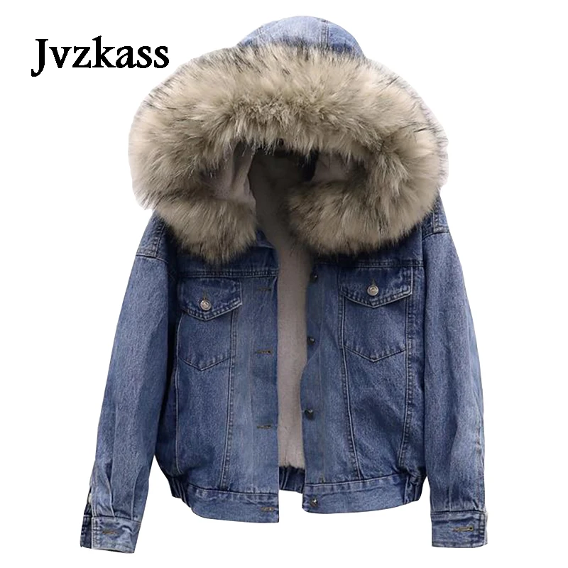 Jvzkass 2019 новый большой меховой воротник пальто из меха ягненка женская короткая