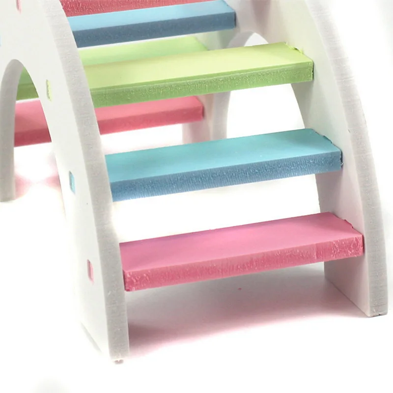

Wood Chew Toys Teeth Care Molar Toy for Rabbit Chinchilla Pet Molar Toys For Hamster Colorful Mini Stairs Exercise Pet