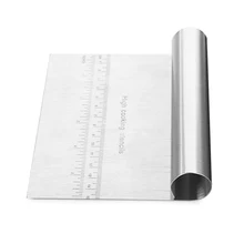 Скребок для торта из нержавеющей стали, скребок для теста для пиццы, резак для кухонной муки, кондитерский торт-мороженое, инструмент, весы, инструменты для выпечки