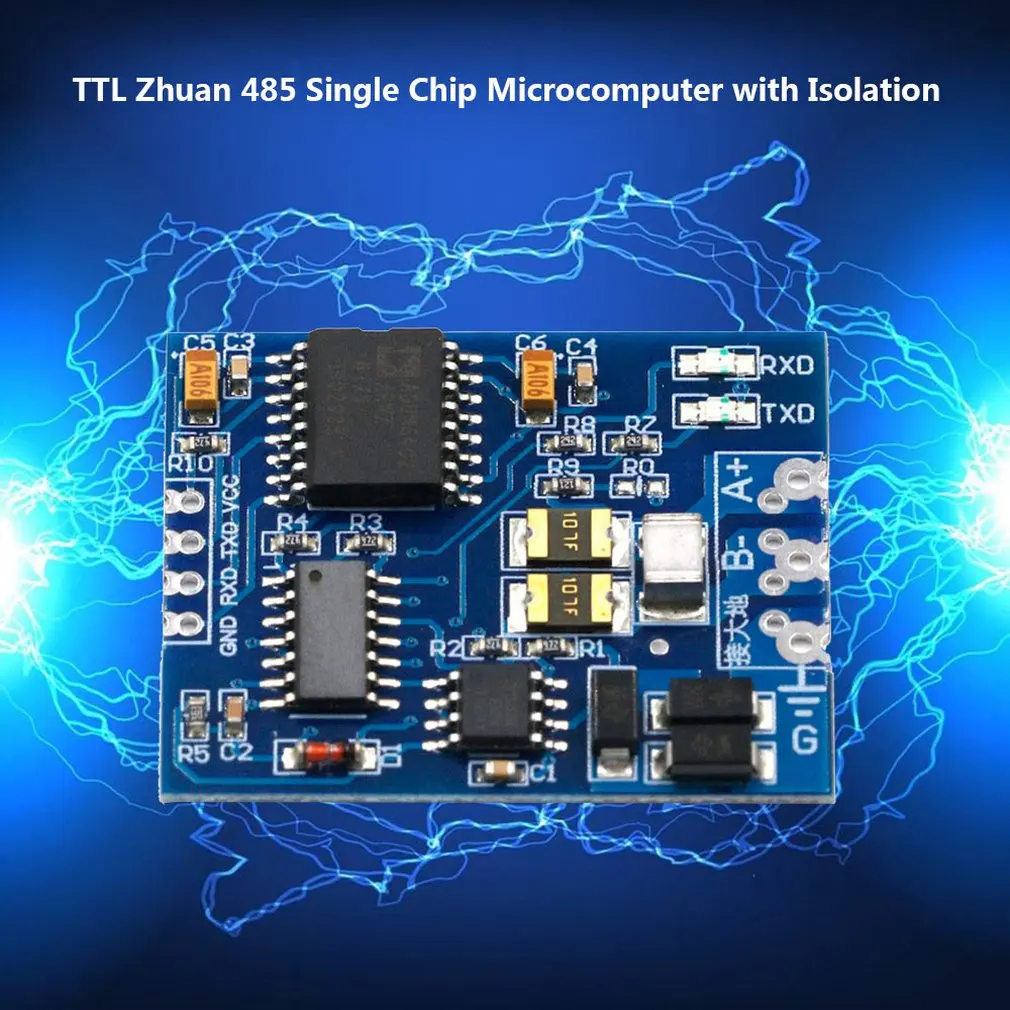 Ttl до 485 модуль последовательного порта маленькая плата RS485 к ttl модуль с изолированным микроконтроллером