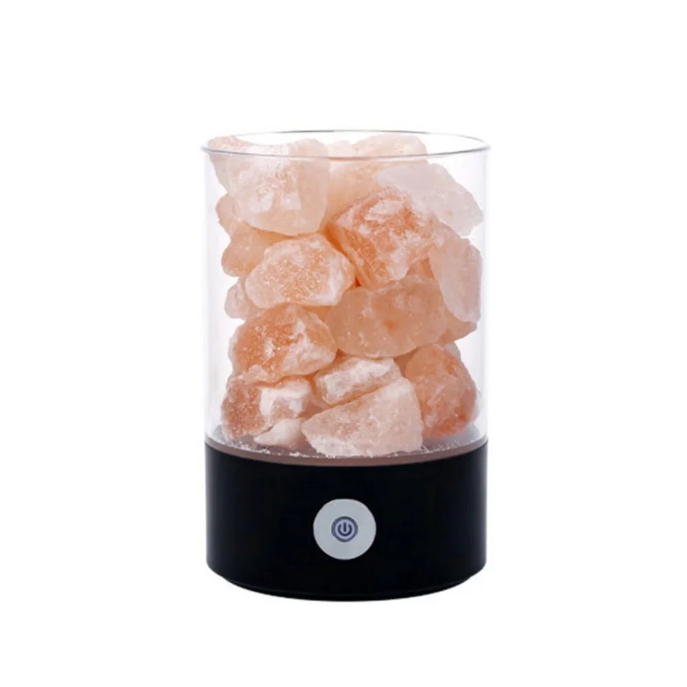 

Natural Rock Lamp USB Rechargeable Crystal Salt Light Air Purifier Home Decor Small Night Light Eye Care Ionizer Light