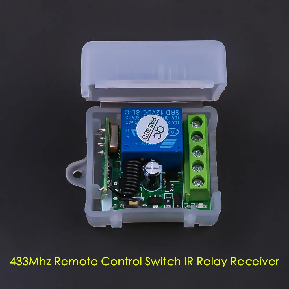 

1 Channel 433MHz RF Remote Control Switch DC 12V Wireless Relay Module Heterodyne Receiver for Car Garage Door Electric door