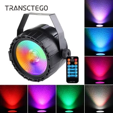 Led Disco Par Light RGB UV Party Lights DMX DJ Stage Lamp Remote Voice Control Home Bar Stroboscope Laser Projector Disco Lights 4pcs stage light led disco light 10w dj laser projector mercury lamps festival bar club party disco strobe lights party lights