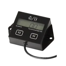 Free Shipping Digital Resettable Tach Hour Meter Record RPM Tachometer Counter Meter Used For Gasoline Engine