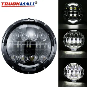 

DOT EMARK Approved 7Inch LED H4 Headlight with Angle Eye Headlamp with Daytime Running Light For Motorcycle