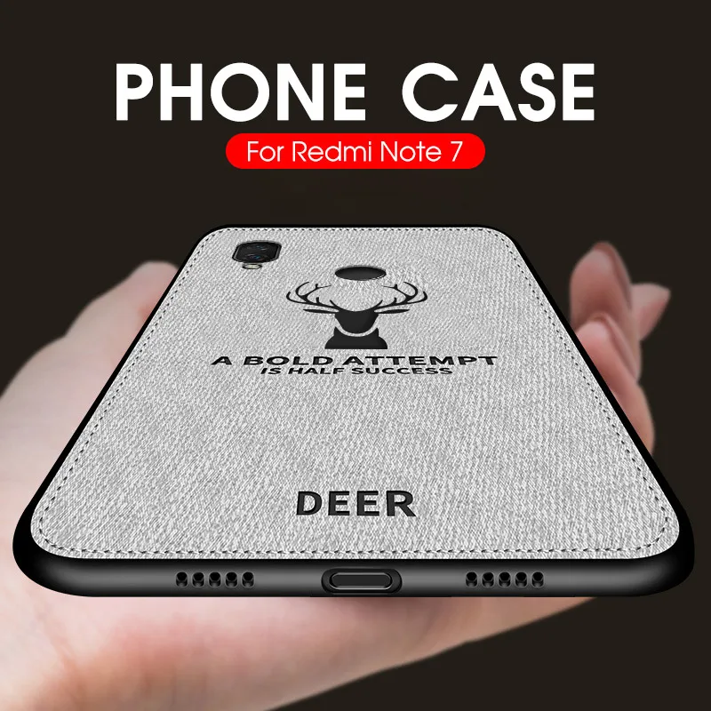 

For Xiaomi Mi 9 Mi9 Mi 8 A2 Lite A1 Max3 Mix3 Poco F1 Deer Fabric Canvas Case For Xiaomi Redmi Note 7 5 6 Pro 5 Plus 6A 5A Cover