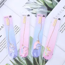 1 шт. милый каваи звезда Единорог сплав кулон Закладка Книга Стенд студенческие принадлежности канцелярские принадлежности Escolar Papelaria канцелярские принадлежности