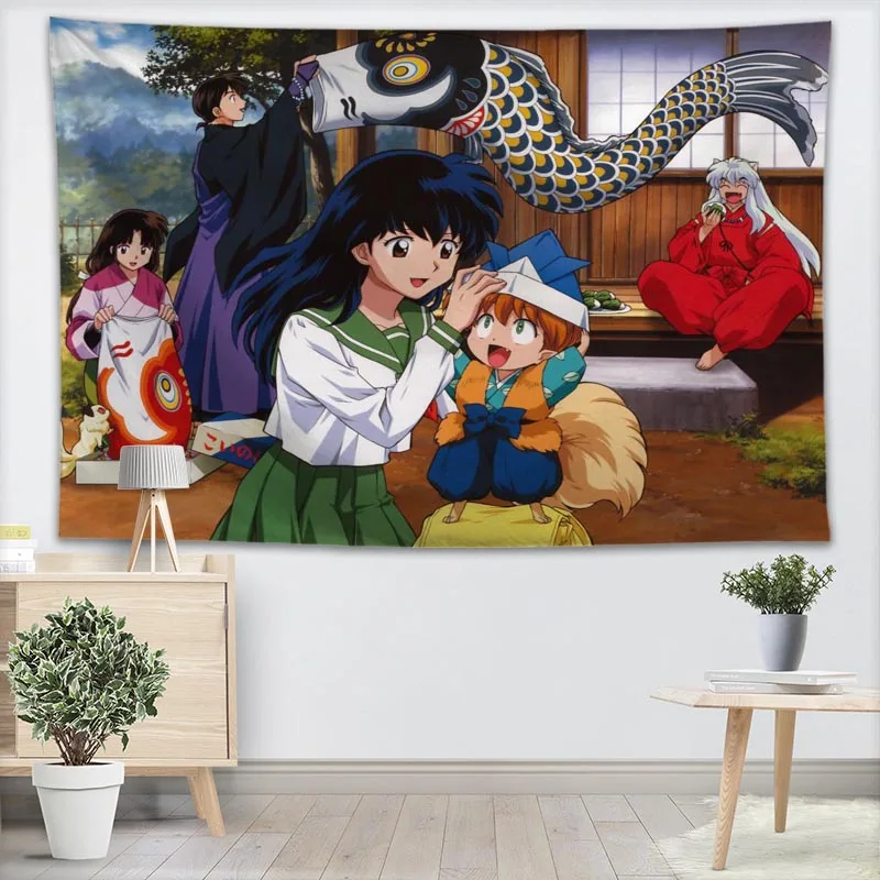 إينوياشا قماش مزخرف جداري تخصيص أسلوبك اليوغا كنبة مكتب مفرش منقوش للأطفال غرفة كلية المسكن الديكور إينوياشا قماش مزخرف جداري تخصيص أسلوبك اليوغا كنبة مكتب مفرش منقوش للأطفال غرفة كلية المسكن الديكور