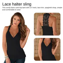Ladies Fashion Summer Women Top Female Halter Neck Strapless Sexy Backless Lace Stitching Vest Plus Size Ladies Fashion Summer Women Top Female Halter Neck Strapless Sexy Backless Lace Stitching Vest Plus Size