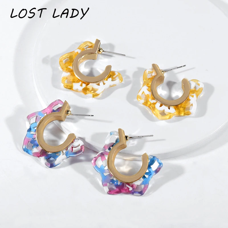 Lost Lady бренд 2019 Новое поступление серьги гвоздики для женщин уксусная кислотная