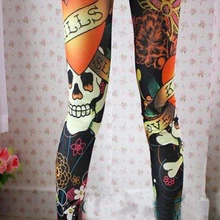 50 шт./лот Federal Express быстро Оптом персонализированный череп, джинсовая рубашка с принтом в виде Леггинсы женские бесшовные легинсы в Корейском стиле стильные леггинсы