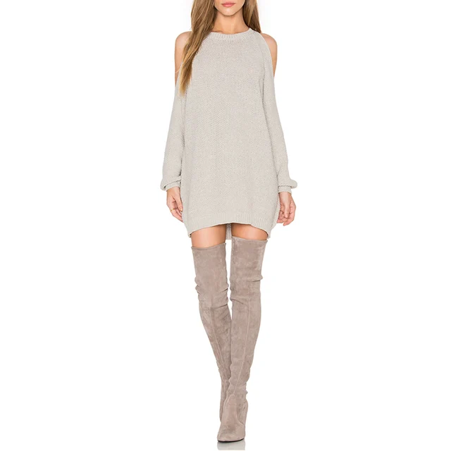 cream colored sweater dress