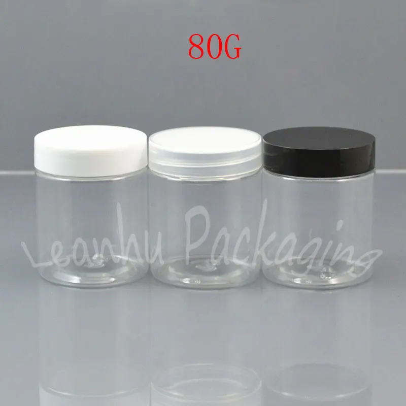 

80G Transparent Plastic Cream Bottle , 80cc Mask / Cream / Powder Packaging Bottle , Empty Cosmetic Container ( 50 PC/Lot )
