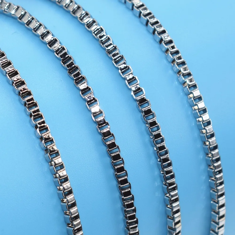 Wholesale Long Necklace Jewelry Stainless Steel Box Chain 3MM 18inch