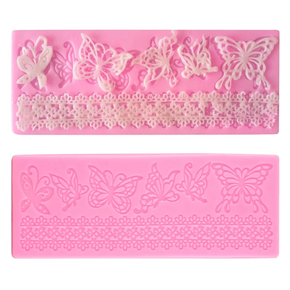 

Silicone Embossed Mold Butterfly Lace Fondant Cake Chocolate Gum Paste Crafts Decorating Mould DIY Popular New