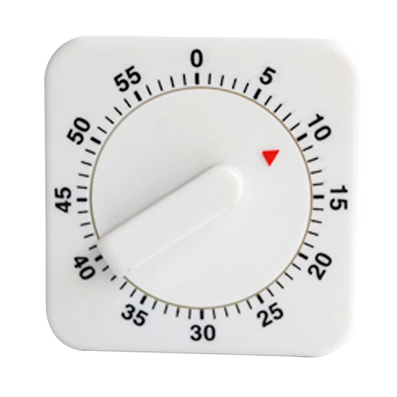 

1-60 Minutes Square Mechanical Timer Switch Suitable For Timing Control Kitchen Timer Reminder Countdown Kitchenware Supplies