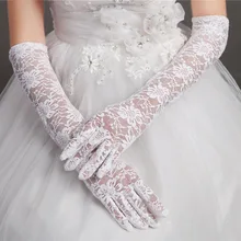 Свадебные перчатки для невесты женские короткие платья перчатки длинные белые Красные кружевные белые атласные свадебные аксессуары хлопчатобумажные перчатки без пальцев