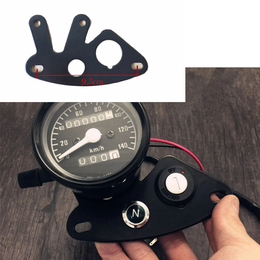 Universal Motorcycle Instrument Bracket Speedometer Odometer Mount Stand Support