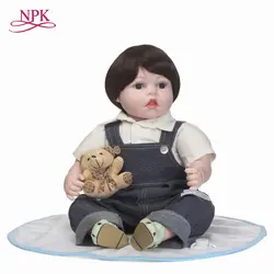 NPK Кукла реборн с мягкой натуральной нежное прикосновение новые реалистичные с мягкой ткани тела прекрасные подарки для детей на Рождество