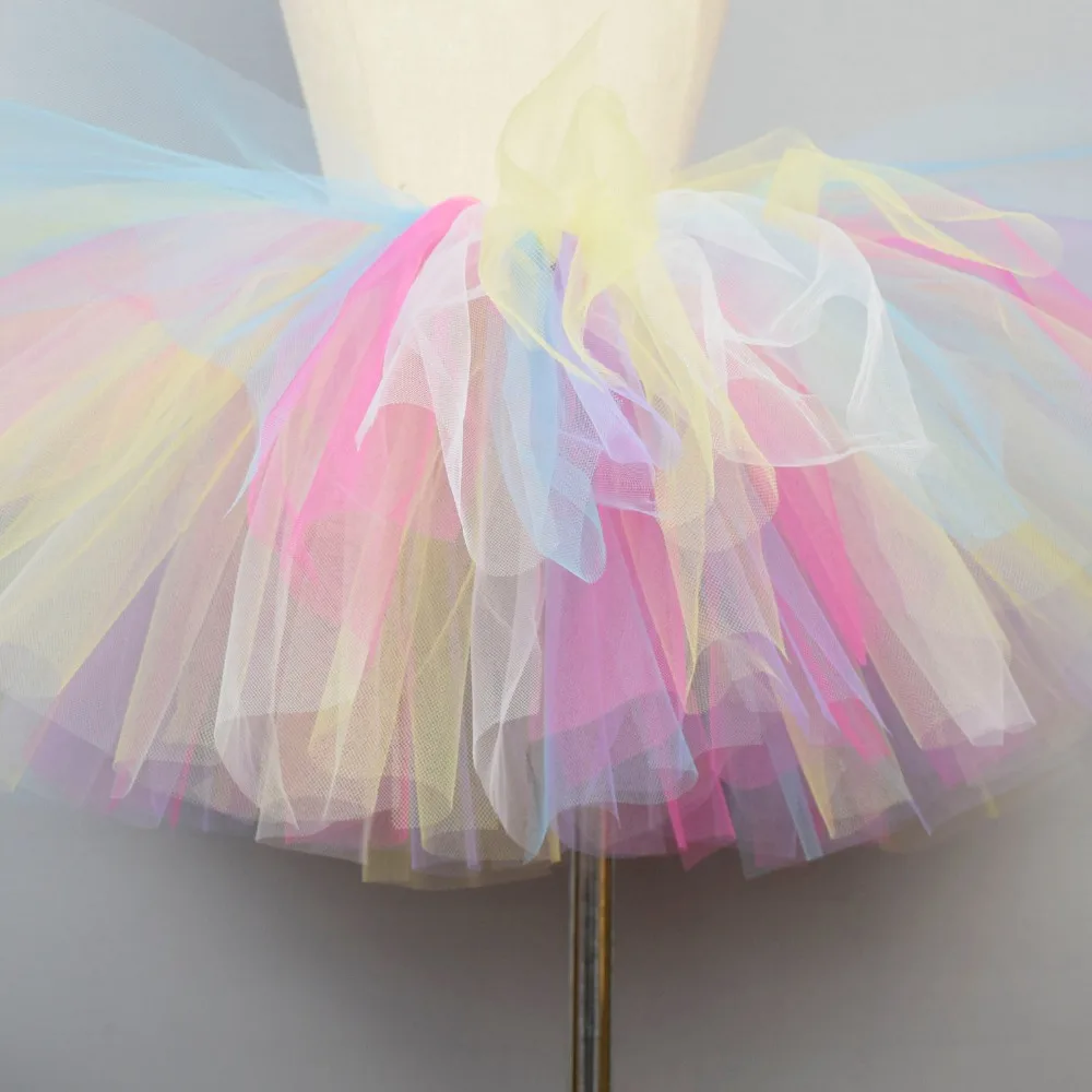 New OshKosh 2T 3T 4T Girls Jumper Dress Tulle Rainbow Pastel Tutu Skirt Overalls 