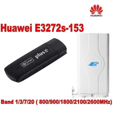 Разблокировать 4 г универсальный модем USB Dongle Huawei e3272s-153 LTE 4 г USB модем+ 4 г CRC9 49dbi двойной телевизионные антенны