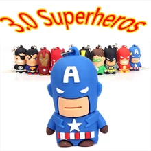 3,0 Флешка в форме героя мультика милый Бэтмен 8 ГБ/16 ГБ/32 ГБ/64 Гб/128 ГБ Бэтмен Супермен Usb 512 ГБ флеш-накопитель флешка, подарок