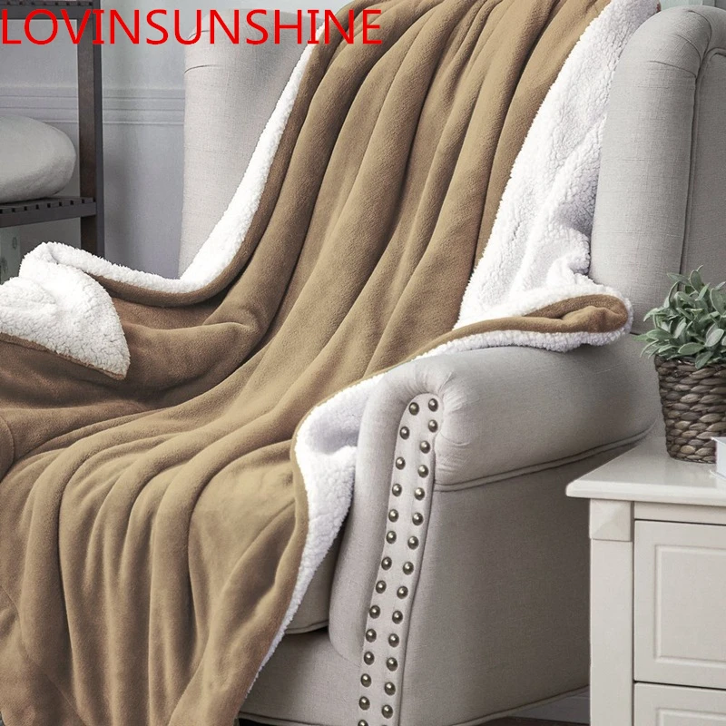 

Solid Color Flannel Coral Fleece Blanket Super Soft Coverlet Sofa Cover Winter Warm Sheets Easy Wash Faux Fur Blankets