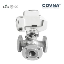3/4 дюймов три способа моторизованный фланец шарового клапана ГБ стандартный фланцевый нержавеющая сталь 304 на Off Тип